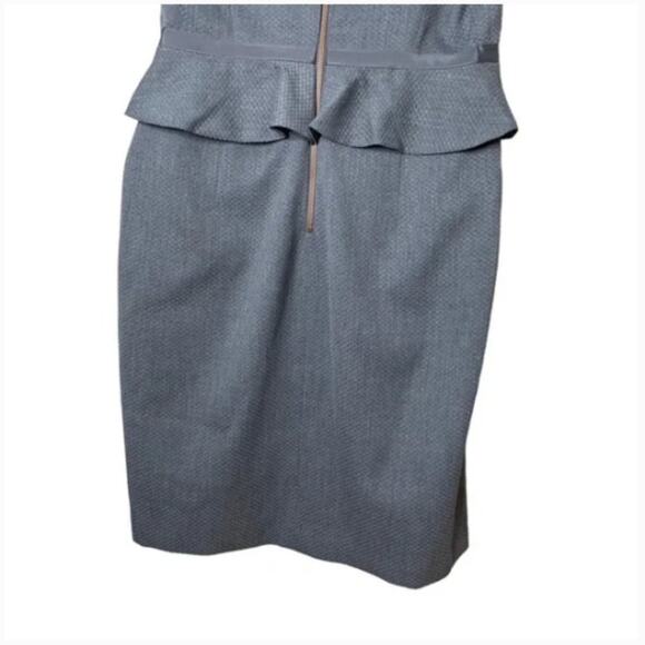 Ted Baker London Nadaed Peplum Dress Mid Grey Size 4 - Picture 12 of 13